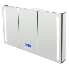 Alfi - 42" x 28" Triple Door LED Light Bluetooth Medicine Cabinet - White