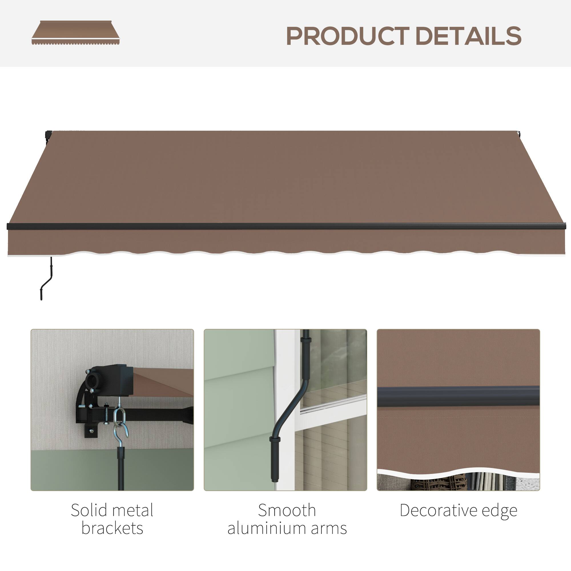 PRODUCT DETAILS

Solid metal brackets
Smooth aluminium arms
Decorative edge