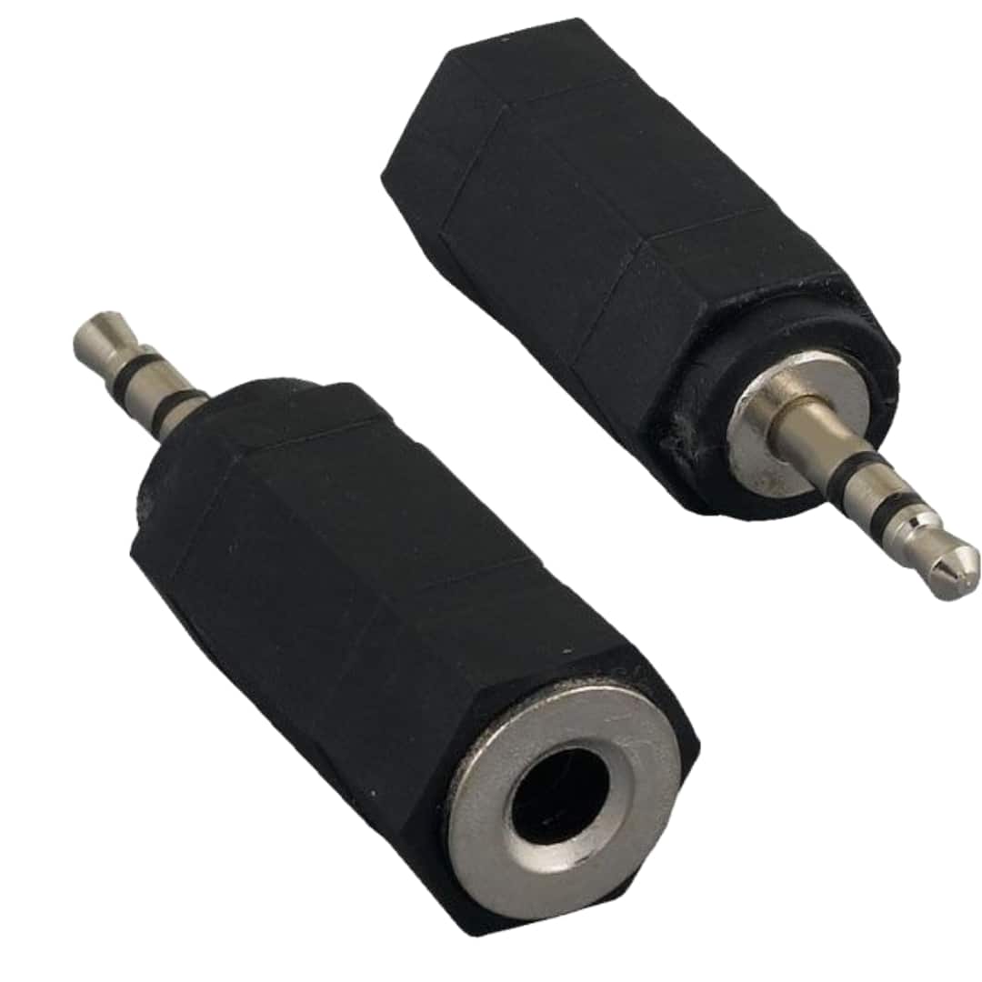 Front. Sanoxy - Sanoxy (2-Pack) 3.5mm Stereo Female to 2.5mm Stereo Male Adapter - Black.