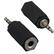 Front. Sanoxy - Sanoxy (2-Pack) 3.5mm Stereo Female to 2.5mm Stereo Male Adapter - Black.