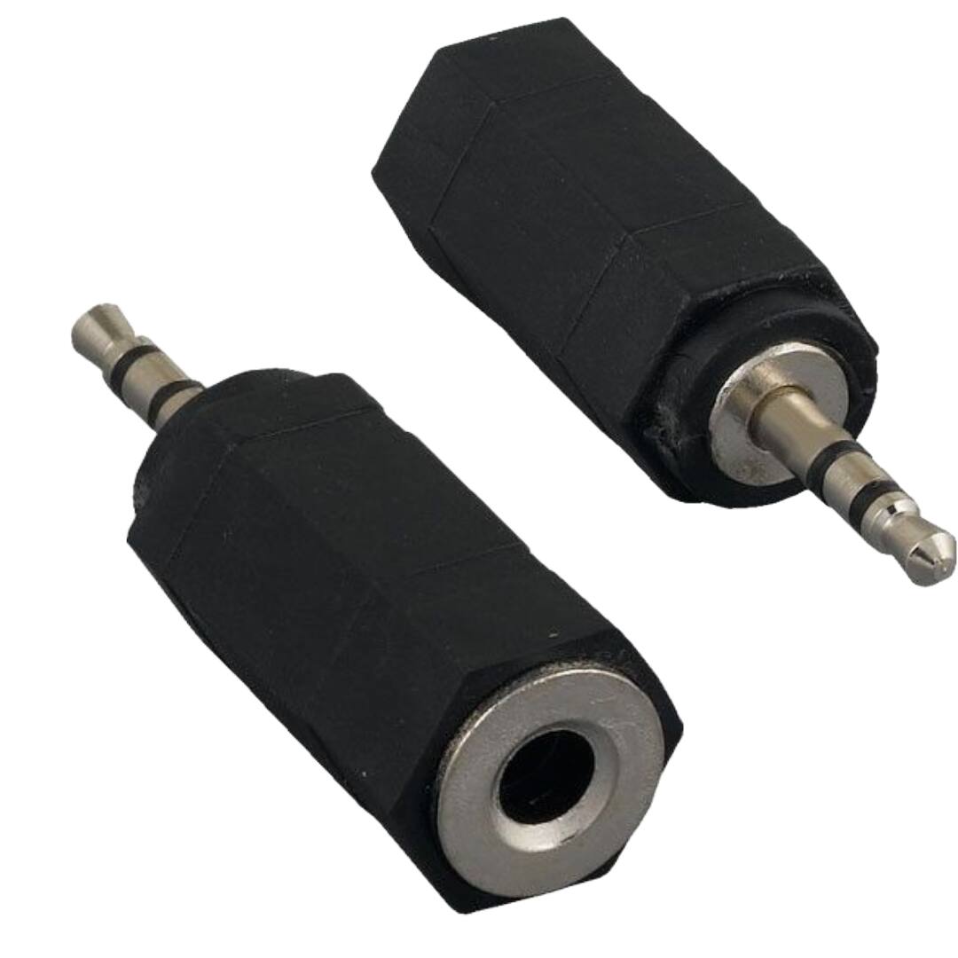 Front. Sanoxy - Sanoxy (2-Pack) 3.5mm Stereo Female to 2.5mm Stereo Male Adapter - Black.