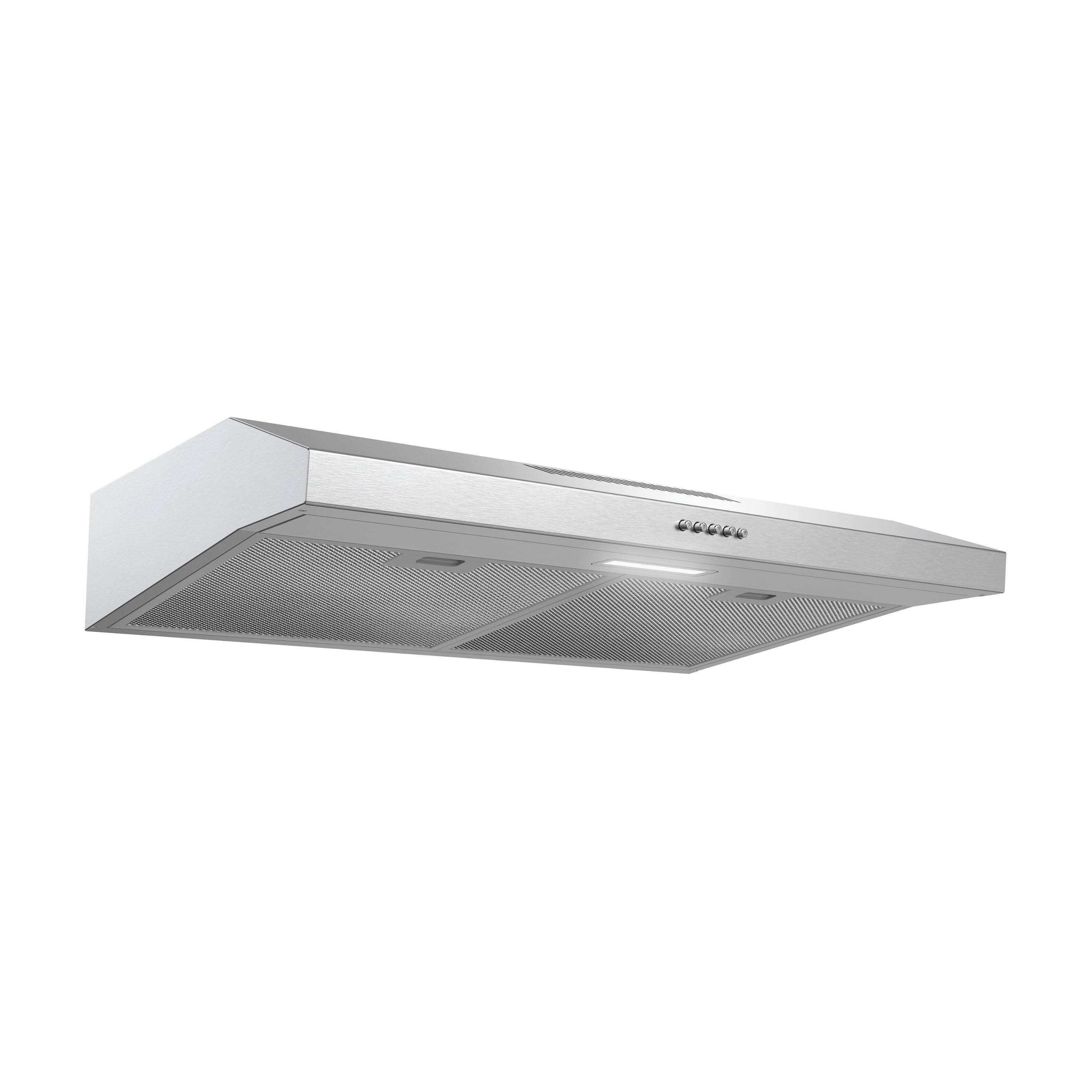 Alt View 1. Streamline - 30 in. Scafati Convertible Undermount 80 CFM Range Hood, Mesh Filters, Push Button Control, LED Light - Brushed Stainless Steel.