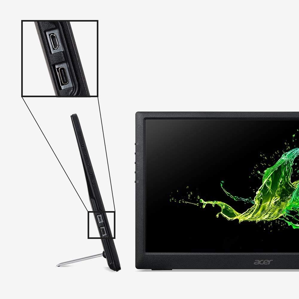 Alt View 4. Acer - PM161Q 15.6" Portable Monitor – Full HD, 60Hz, Ultra-Light Design - Black.