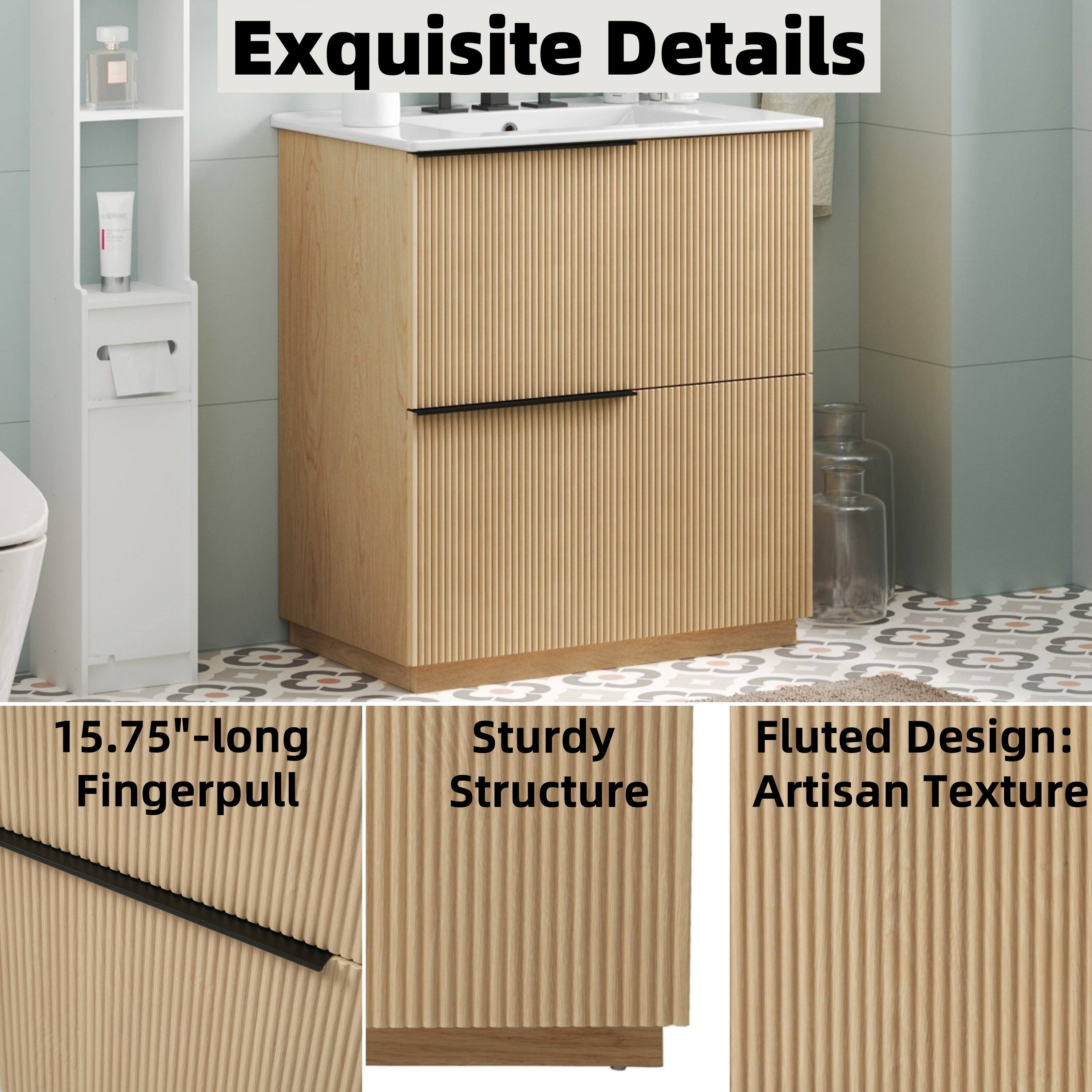 Exquisite Details

15.75"-long Fingerpull

Sturdy Structure

Fluted Design: Artisan Texture