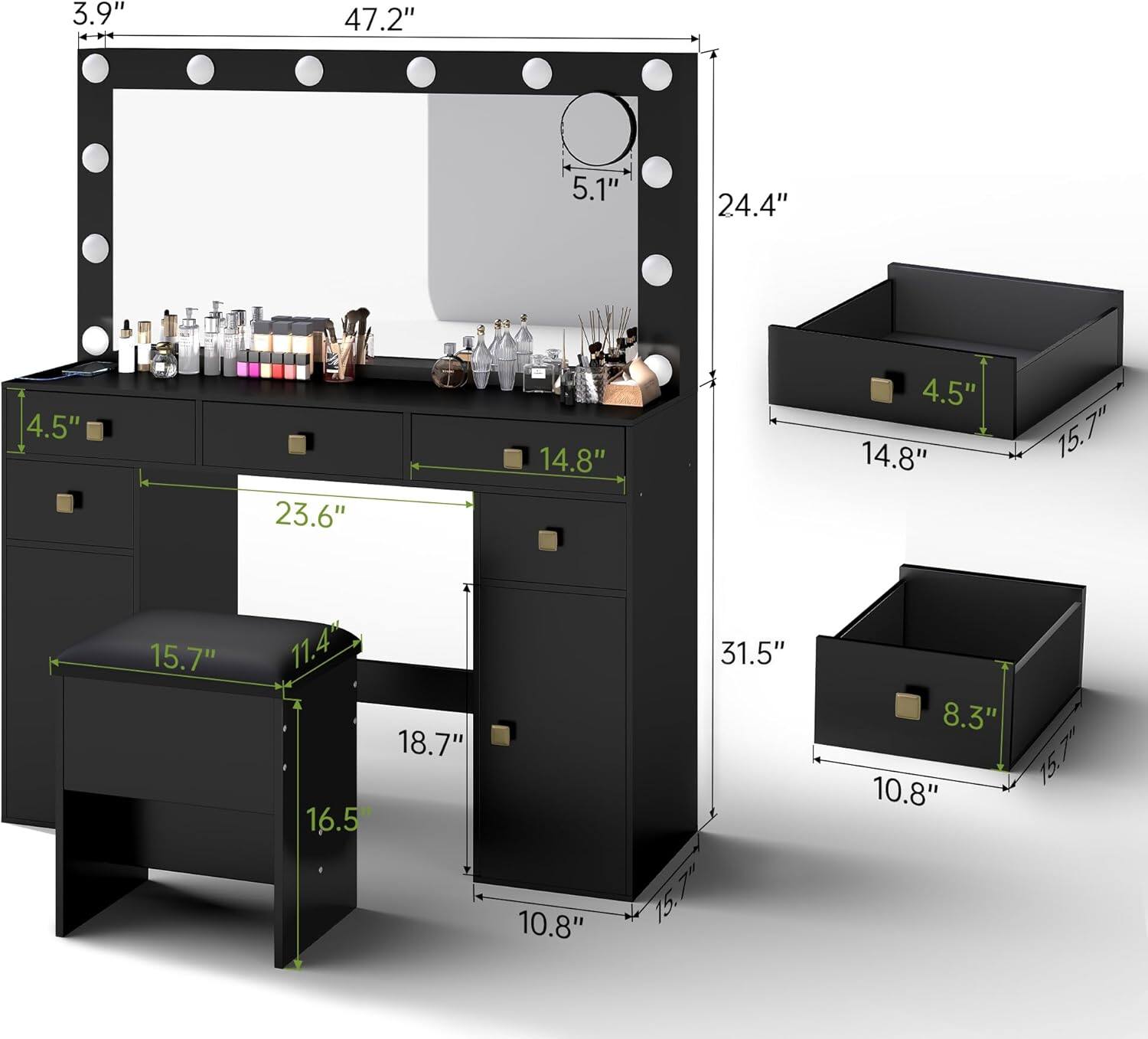 3.9"  
47.2"  
5.1"  
24.4"  
4.5"  
23.6"  
14.8"  
4.5"  
14.8"  
15.7"  
15.7"  
11.4"  
18.7"  
16.5"  
10.8"  
31.5"  
8.3"  
10.8"