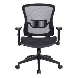 Office Star Products - Dark Air Grid Seat and Back Mgr Chair - Black