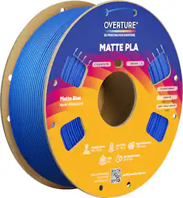 Overture - 1.75 mm Matte PLA 3D Printer Filament - Matte Blue