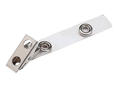 Alt View 1. Staples - Badge Straps, Vinyl/Metal, 100/Pack - Clear.