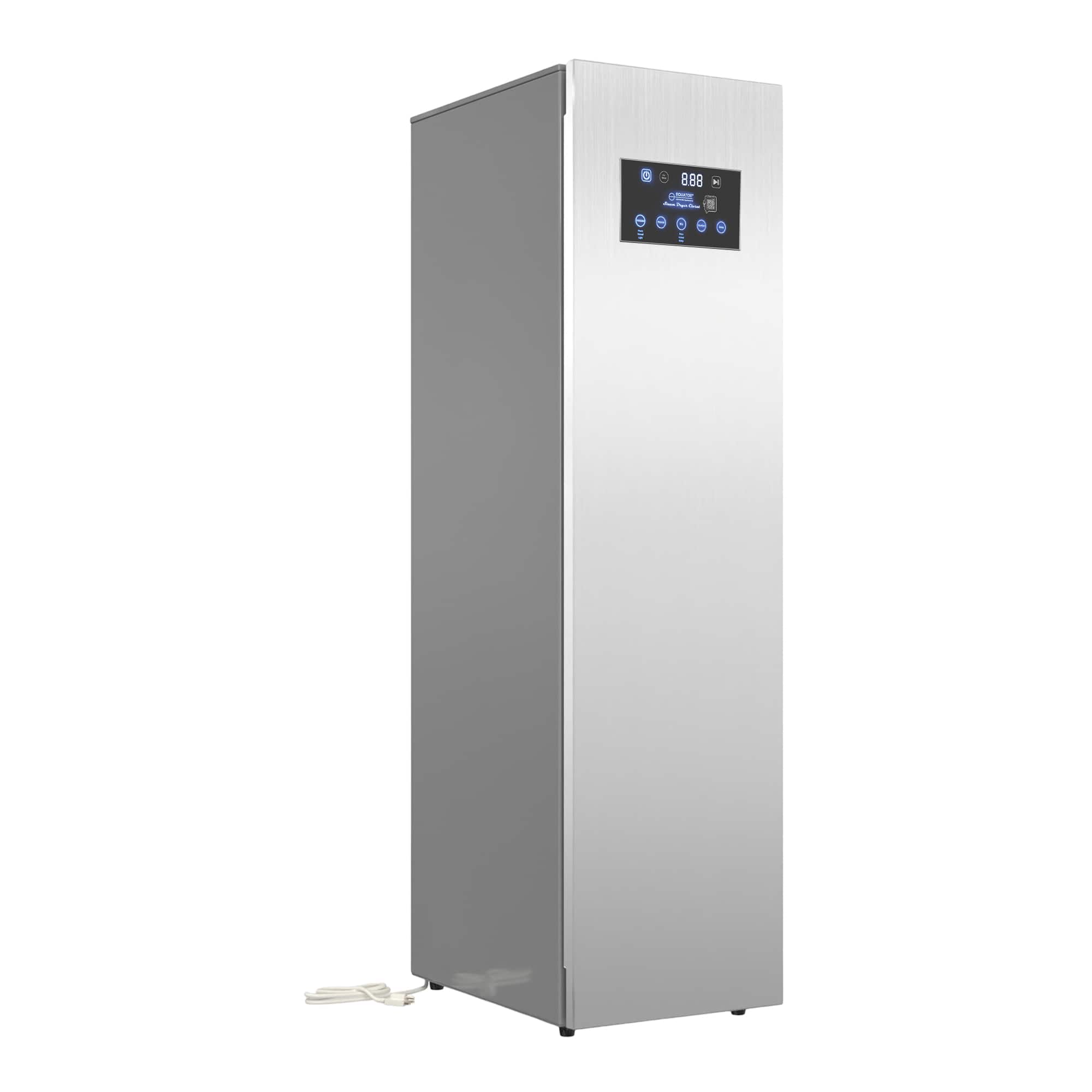 Front. Equator - Equator SDC 760 7.6 cu. ft. Smart Steam Closet Dryer 4 Moving Hangers UVC Quick20 Refresh Sanitize Deodorize 110V - Silver.