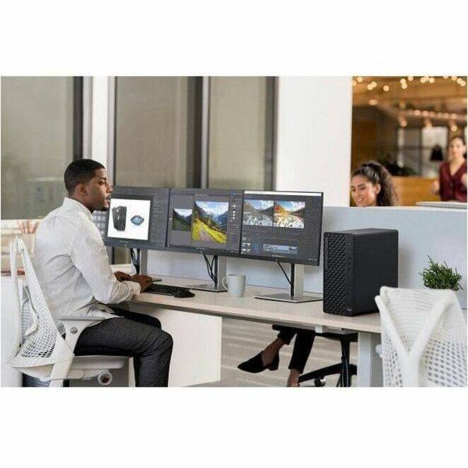 Alt View 2. HP - HP EliteDesk 8 G1i Desktop Computer - Intel Core Ultra 7 265 - vPro Technology - 32 GB - 1 TB SSD - Tower - Jack Black - Jack Black.