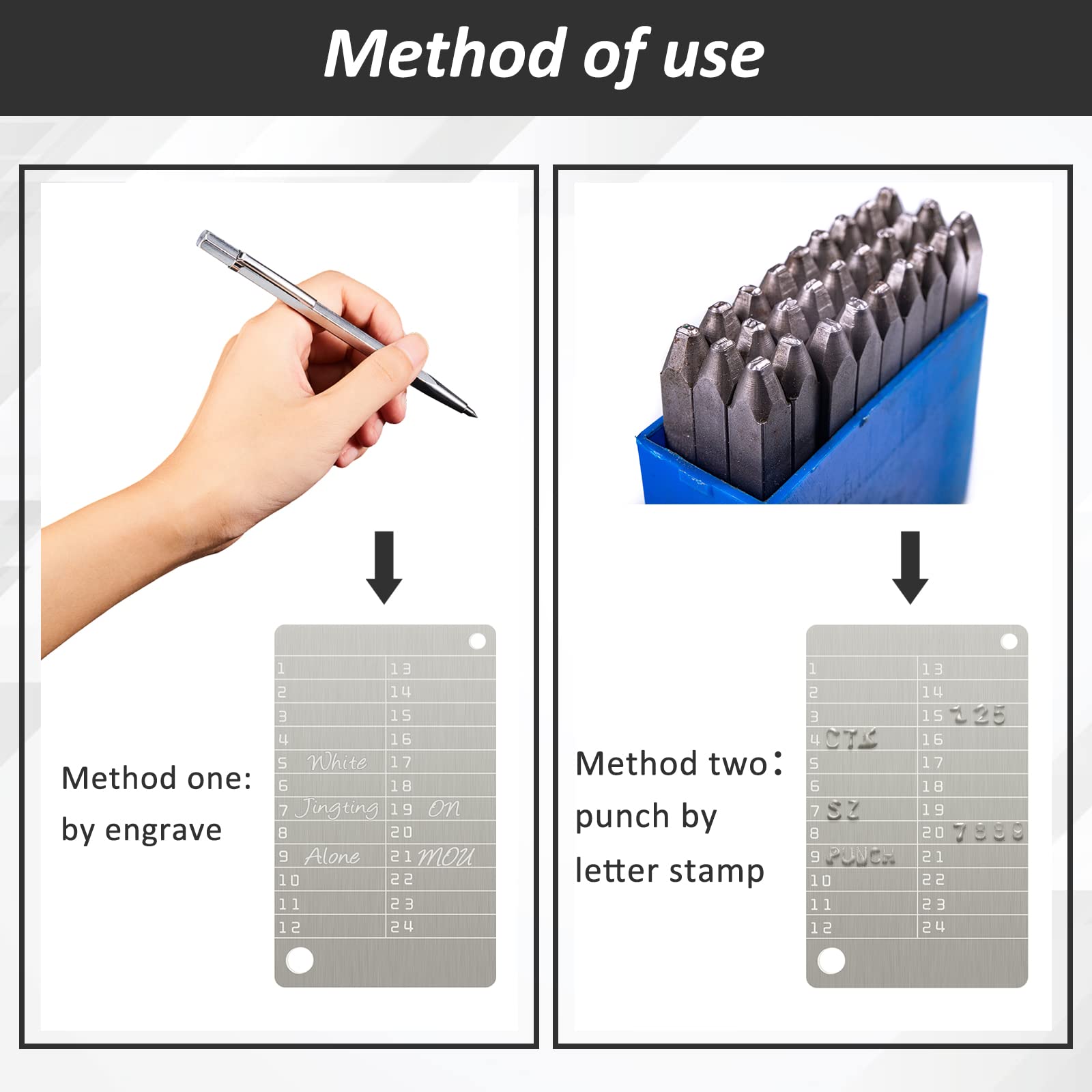 Alt View 1. Jadie Link - Crypto Wallets Metal Plate Marking Pen Cryptocurrency Hardware Cold Backups Seed Storage Bitcoin Compatible Bip39 - Metallic.