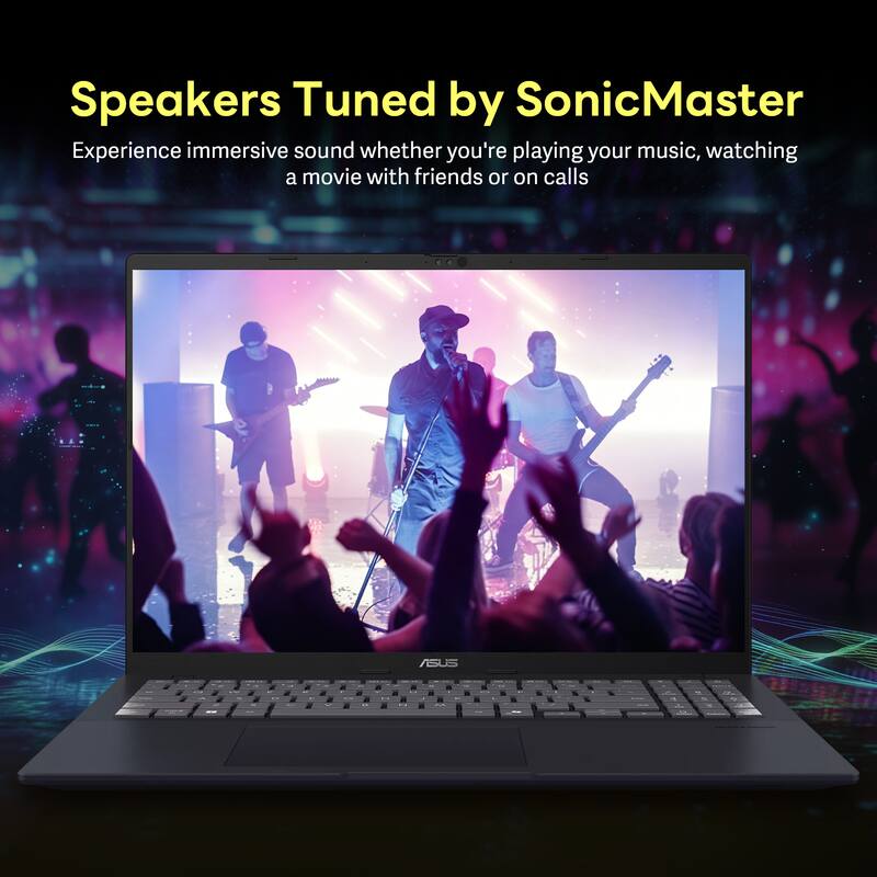 Speakers Tuned by SonicMaster  
Experience immersive sound whether you're playing your music, watching a movie with friends or on calls