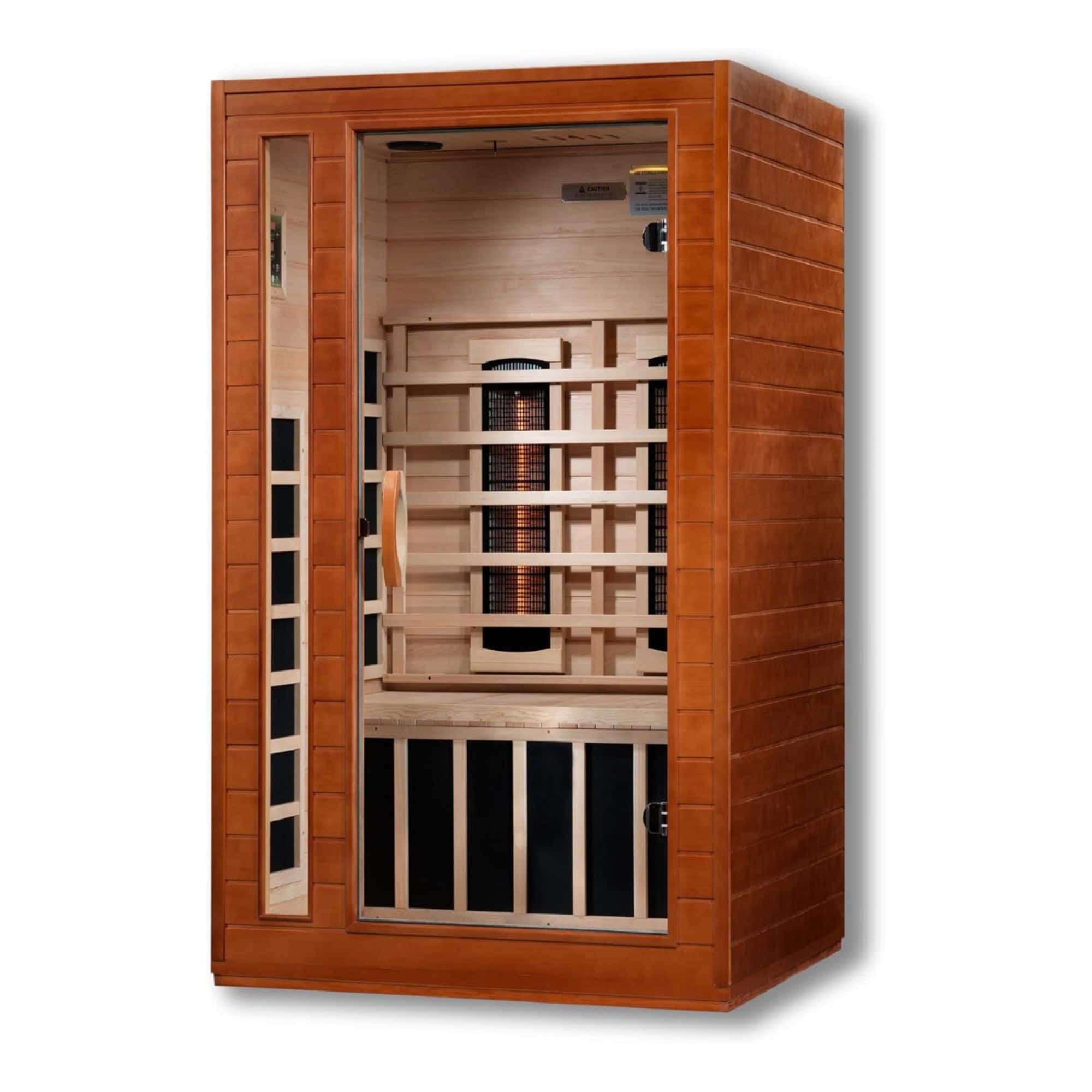 Dynamic Saunas - 2-Person Full Spectrum Infrared Sauna Lighting, Speakers, Cardoba - Brown