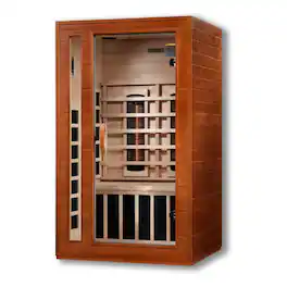Dynamic Saunas - 2-Person Full Spectrum Infrared Sauna Lighting, Speakers, Cardoba - Brown