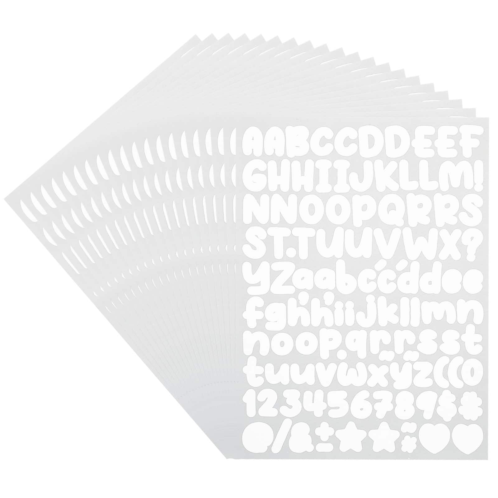 "Unique Bargains - 30 Sheets Letter Stickers, 3360pcs 1/2"" Vinyl Letter/Number Stickers for Mailbox, Poster Board, Scrapbooking, Bottle - White" price history on PriceWatchPro