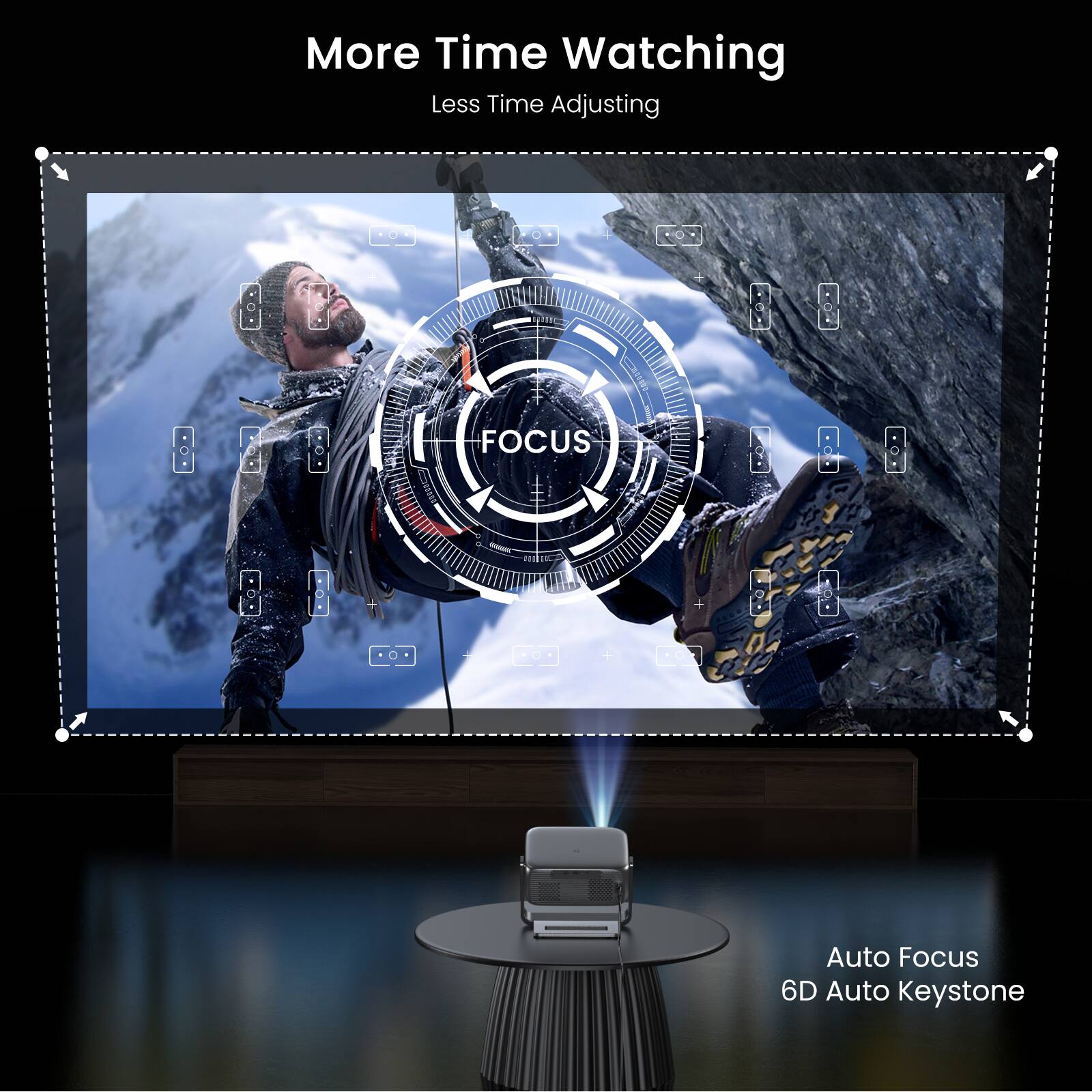 More Time Watching  
Less Time Adjusting  

Auto Focus  
6D Auto Keystone