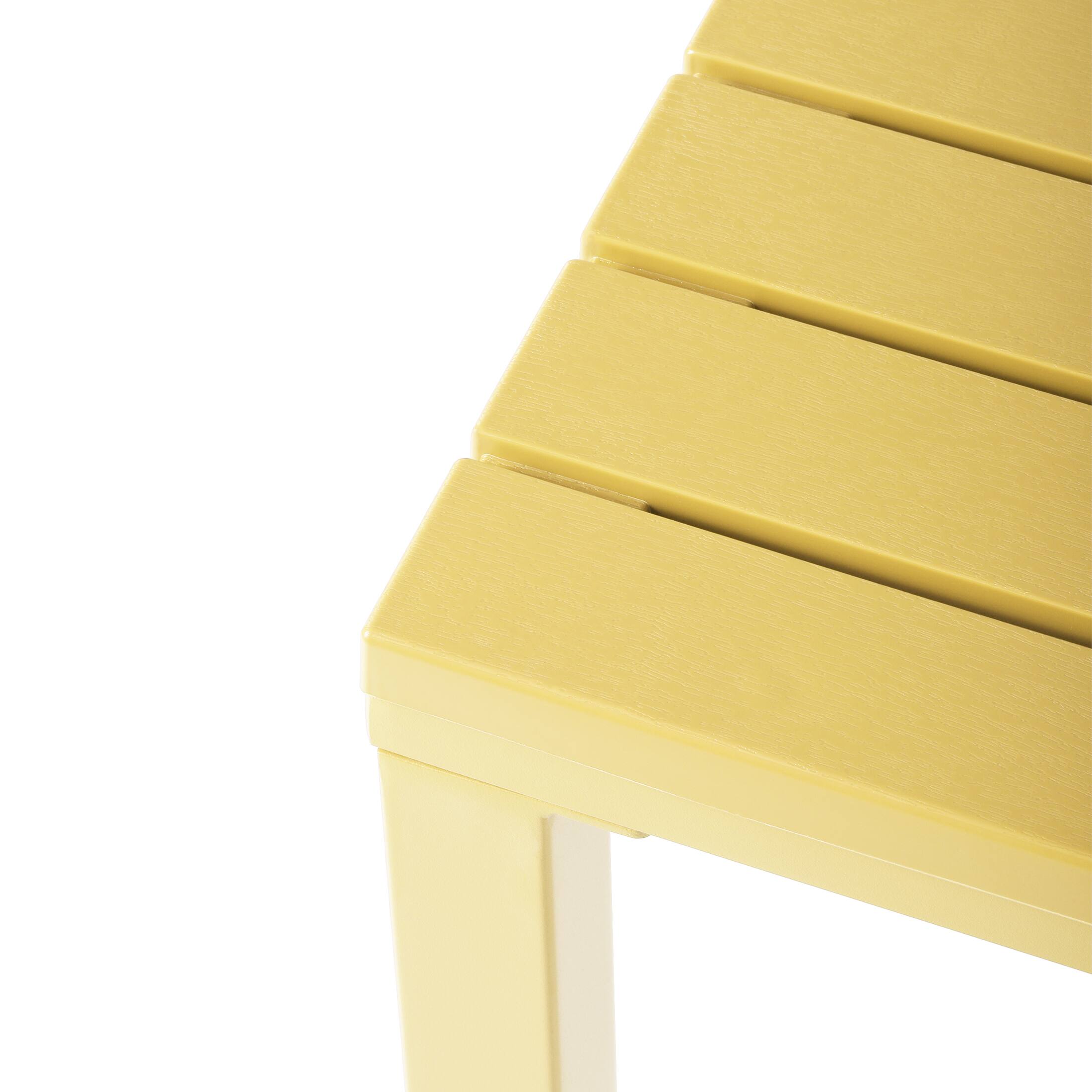 Alt View 3. WestinTrends - WestinTrends Playa 31.5" Iron Metal Frame Outdoor Square Patio Dining Table - Yellow.