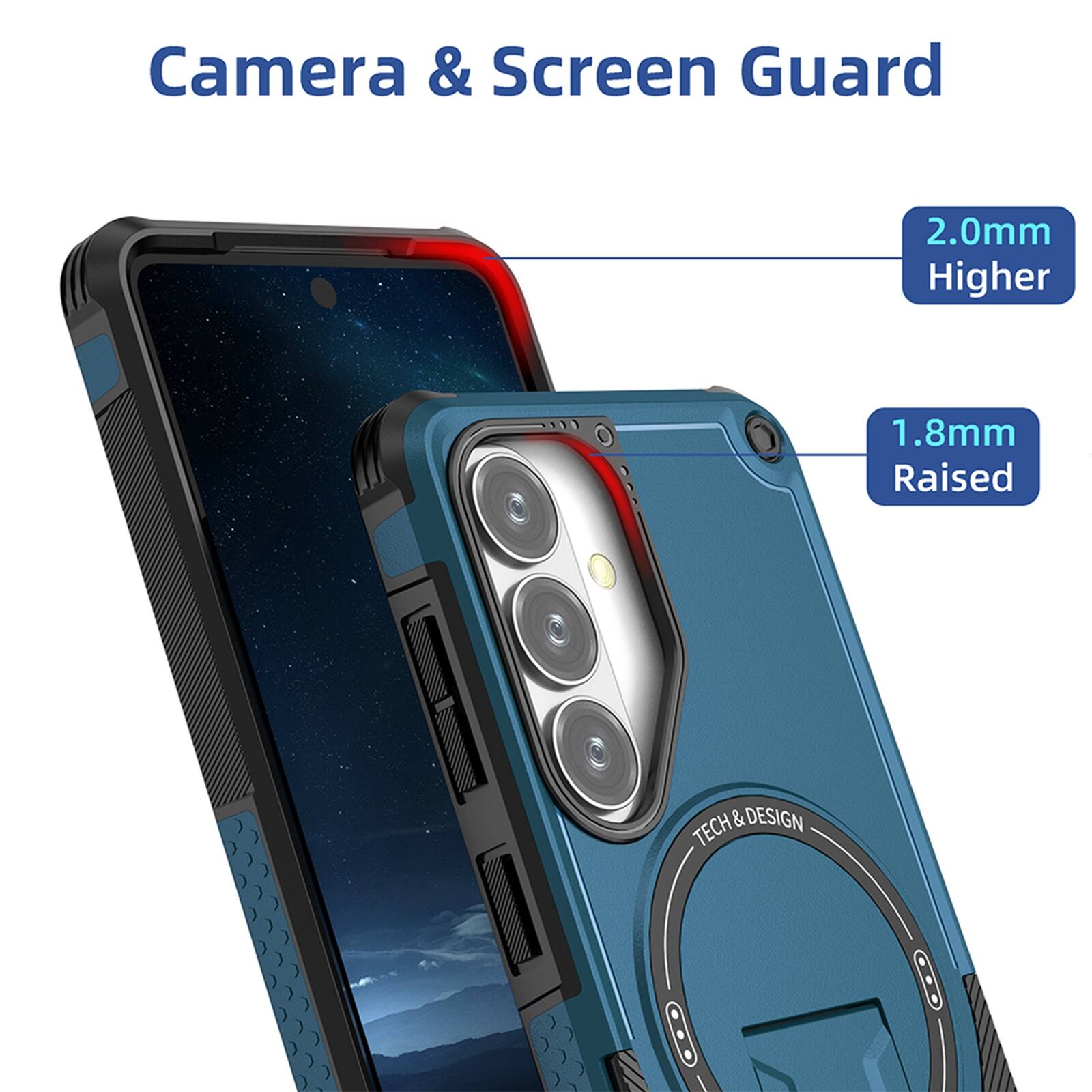 Camera & Screen Guard

2.0mm Higher

1.8mm Raised

TECH & DESIGN