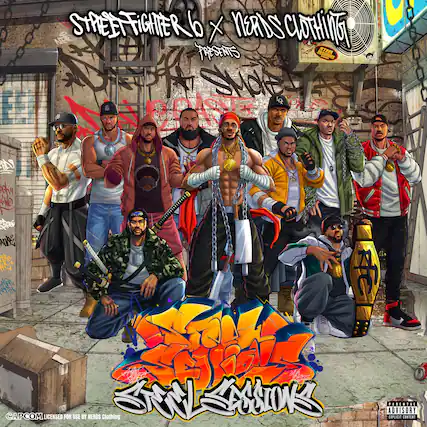 Sure, here is the corrected and grouped text from the image:
---
**STREET FIGHTER 6 x NERDS CLOTHING**
**PRESENTS**
**STREET FIGHTER 6**
**NERDS CLOTHING**
**CAPCOM LICENSED FOR USE BY NERDS CLOTHING**
**PARENTAL ADVISORY EXPLICIT CONTENT**
---
**STREET FIGHTER 6**
**NERDS CLOTHING**
**CAPCOM LICENSED FOR USE BY NERDS CLOTHING**
**PARENTAL ADVISORY EXPLICIT CONTENT**
---
**STREET FIGHTER 6**
**NERDS CLOTHING**
**CAPCOM LICENSED FOR USE BY NERDS CLOTHING**
**PARENTAL ADVISORY EXPLICIT CONTENT**
---
**STREET FIGHTER 6**
**NERDS CLOTHING**
**CAPCOM LICENSED FOR USE BY NERDS CLOTHING**
**PARENTAL ADVISORY EXPLICIT CONTENT**
---
**STREET FIGHTER 6**
**NERDS CLOTHING**
**CAPCOM LICENSED FOR USE BY NERDS CLOTHING**
**PARENTAL ADVISORY EXPLICIT CONTENT**
---
**STREET FIGHTER 6**
**NERDS CLOTHING**
**CAPCOM LICENSED FOR USE BY NERDS CLOTHING**
**PARENTAL ADVISORY EXPLICIT CONTENT**
---
**STREET FIGHTER 6**
**NERDS CLOTHING**
**CAPCOM LICENSED FOR USE BY NERDS CLOTHING**
**PARENTAL ADVISORY EXPLICIT CONTENT**
---
**STREET FIGHTER 6**
**NERDS CLOTHING**
**CAPCOM LICENSED FOR USE BY NERDS CLOTHING**
**PARENTAL ADVISORY EXPLICIT CONTENT**
---
**STREET FIGHTER 6**
**NERDS CLOTHING**
**CAPCOM LICENSED FOR USE BY NERDS CLOTHING**
**PARENTAL ADVISORY EXPLICIT CONTENT**
---
**STREET FIGHTER 6**
**NERDS CLOTHING**
**CAPCOM LICENSED FOR USE BY NERDS CLOTHING**
**PARENTAL ADVISORY EXPLICIT CONTENT**
---
**STREET FIGHTER 6**
**NERDS CLOTHING**
**CAPCOM LICENSED FOR USE BY NERDS CLOTHING**
**PARENTAL ADVISORY EXPLICIT CONTENT**
---
**STREET FIGHT