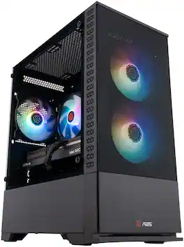 ADVANCED BATTLESTATIONS - ABS Cyclone Aqua Gaming PC - Windows 11 - Intel Core 5 120 - Arc A580 8GB - 16GB DDR4 3200 - 1TB M.2 SSD - Black