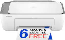 HP - DeskJet 2923 Wireless All-in-One Inkjet Printer, Scanner, Copier, AI-Enabled with 6 Months of Instant Ink - White