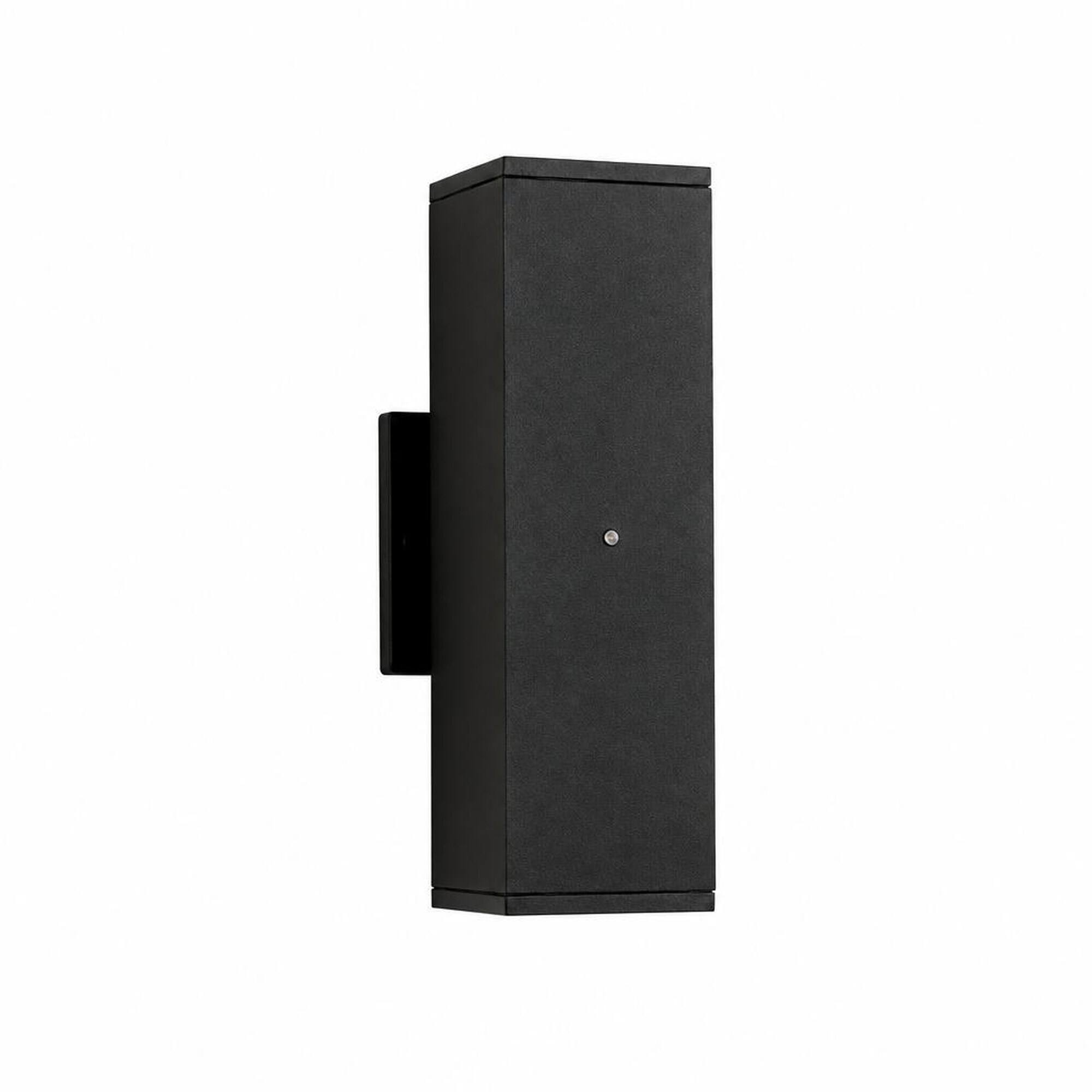 Front. RYHNUYNE - Dusk To Dawn Outdoor Wall Light Fixture 2 Pack, Modern Square Sensor Sconce for Porch Patio Garage Black - Black.