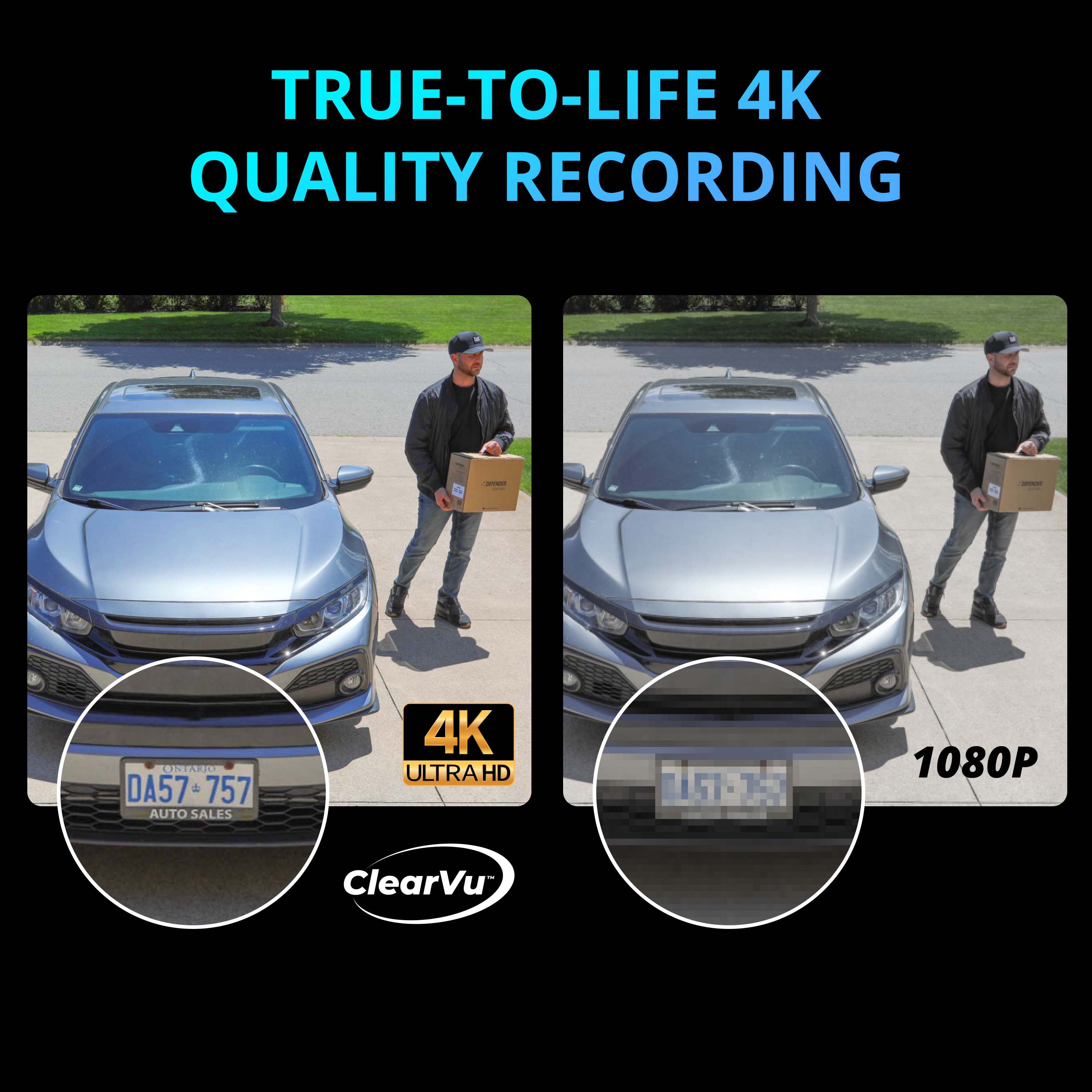 TRUE-TO-LIFE 4K QUALITY RECORDING

4K ULTRA HD

1080P

DA57 757 AUTO SALES

ClearVu