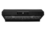 Front. Hauslane - Hauslane UC-PS18 30-in Ducted Undercabinet Range Hood - Matte Black.