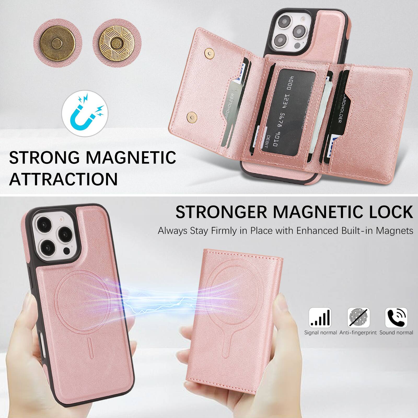STRONG MAGNETIC ATTRACTION

STRONGER MAGNETIC LOCK
Always Stay Firmly in Place with Enhanced Built-in Magnets

Signal normal
Anti-fingerprint
Sound normal