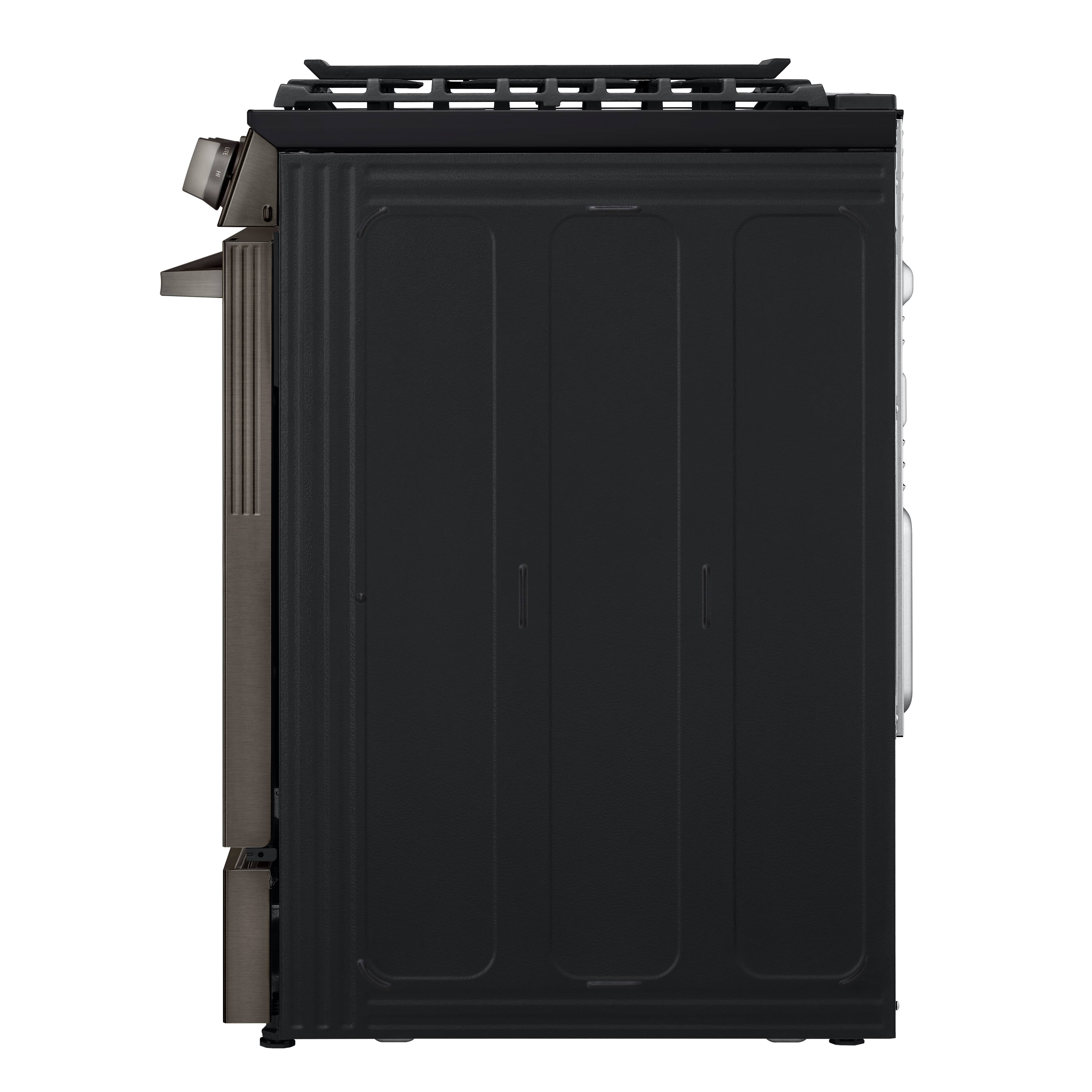 Alt View 24. LG - 6.3 Cu. Ft. Slide-In Gas True Convection Smart Range with EasyClean, Air Fry and UltraHeat 20K BTU Power Burner - Black Stainless Steel.