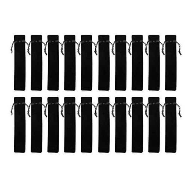 Dapper Styles - 20 Drawstring Pen Pouch Sleeve Holder Single Bag Case Pencil Bag - Default