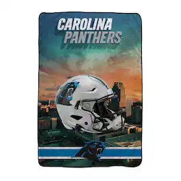 Pegasus - Carolina Panthers 66" x 95" Oversized Skyline Series Helmet Ultra Cozy Blanket - Multicolor