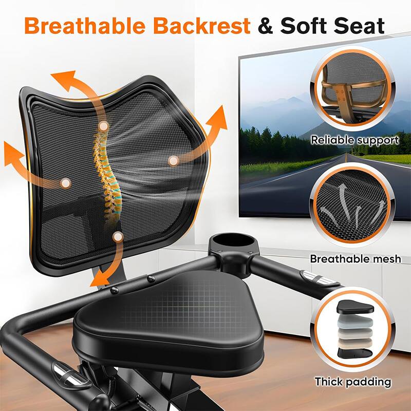 Breathable Backrest & Soft Seat  
Reliable support  
Breathable mesh  
Thick padding