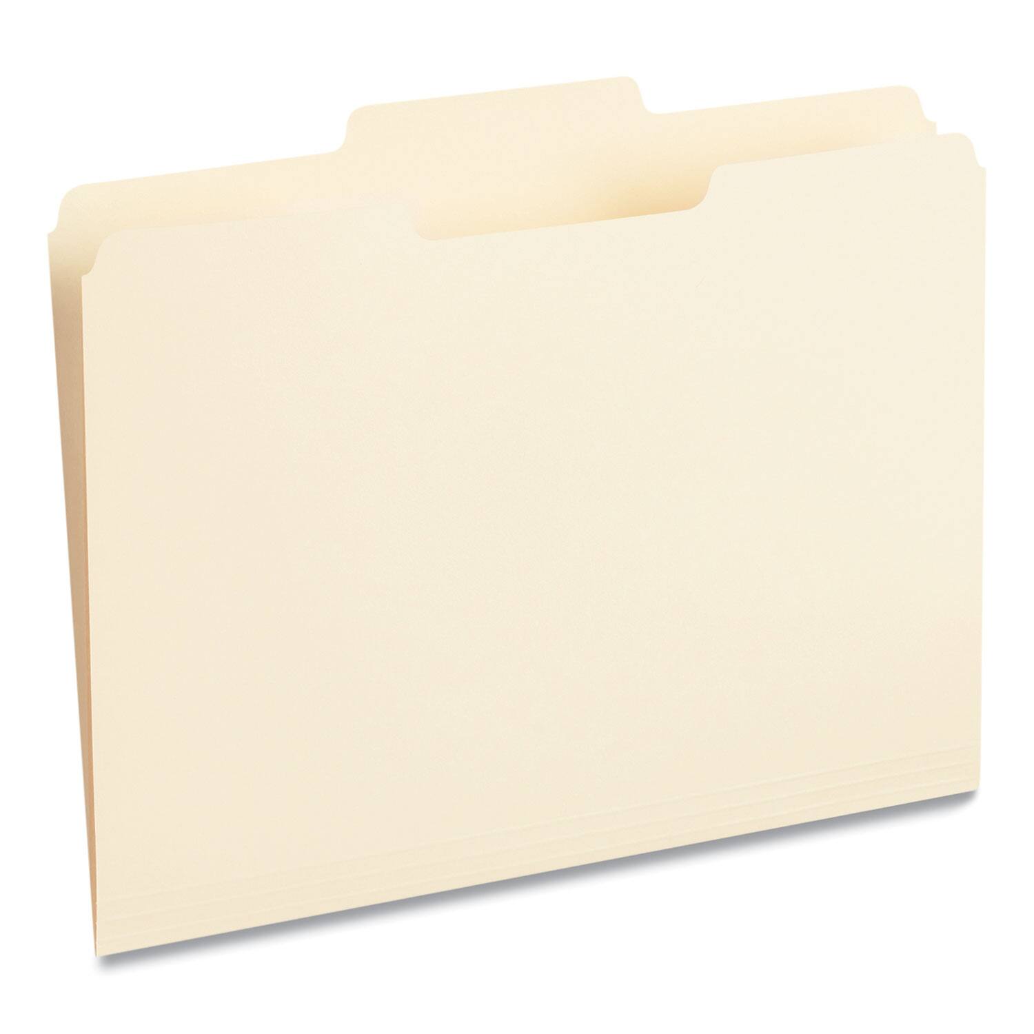 Angle. Universal - Top Tab File Folders, 1/3-Cut Tabs: Center Position, Letter Size, 0.75" Expansion, Manila, 100/Box.