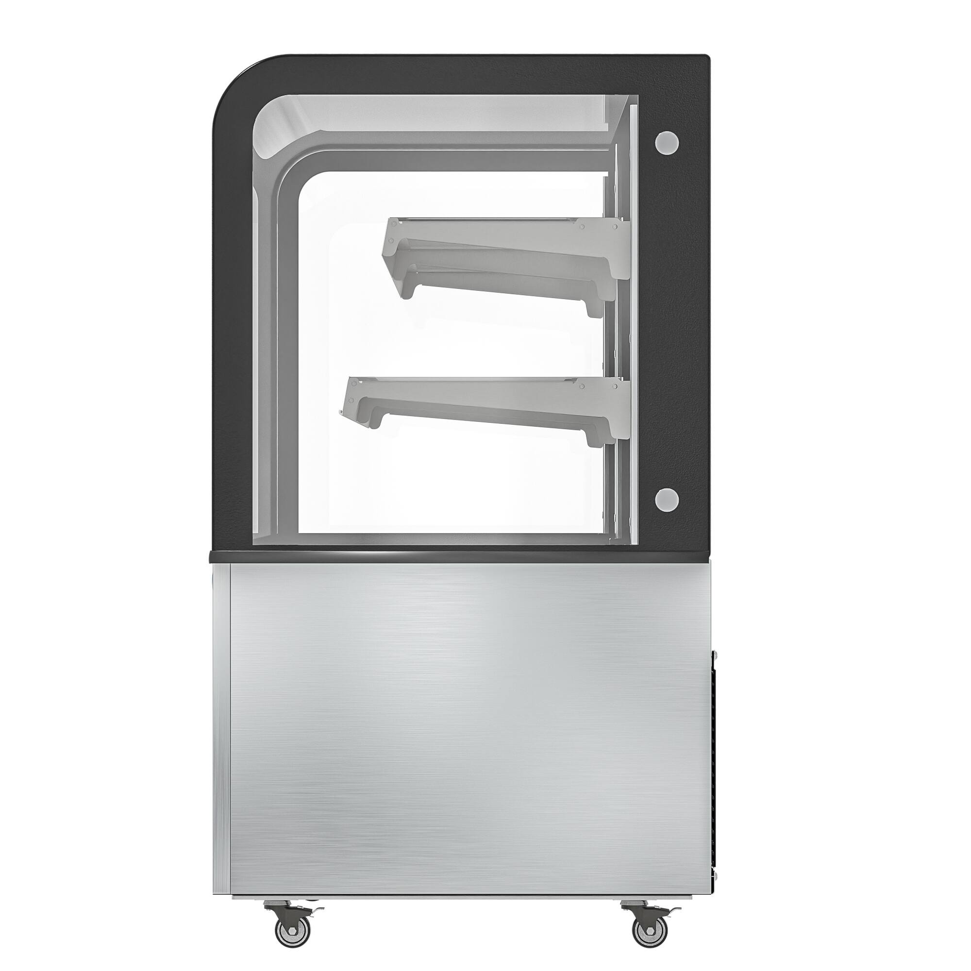 Alt View 1. Koolmore - 71 in. Dry Bakery Display Case with Front Curved Glass Protection, 20 cu ft. BDC-20C. - Black.