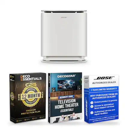 BOSE
CPS DECO MENTALS groop SSENTIALS CPS PREMIUM 12 MONTH CPS 12 MONTH CPS PROTECTION PREMIUM PLAN PROTECTION CPS CPS CPS CPIL CPS
DECOG.AR OHIN AganyBlng ritalnfoin conve Cheetie
DECOGEAR BOSE ..BOSE AUTHORIZED DEALER AUTHORIZED DEALER 1 YEAR LIMITED WARRANTY FROM AN GUIDE WHY PURCHASE BEGINNER'S AUTHORIZED DEALER? TELEVISION Ensure product is genuine THEATER Access to specialized HOME support services Bose ESSENTIALS service and Authorized facilities repair when, you NOT honored warranties are seller Product from an unauthorized purchase