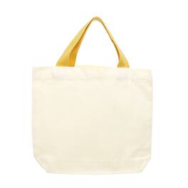 Unique Bargains - Canvas Tote Bag, 10.7"x8.7" Grocery Bag with Handles, Cute Handbag for Birthday Gifts DIY Craft Painting - Yellow