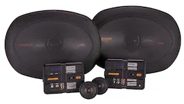 KICKER - KS Series 6 X 9 inch Component 2-Way Car Speaker with Polypropylene Cone (Pair) for Automobile - Black