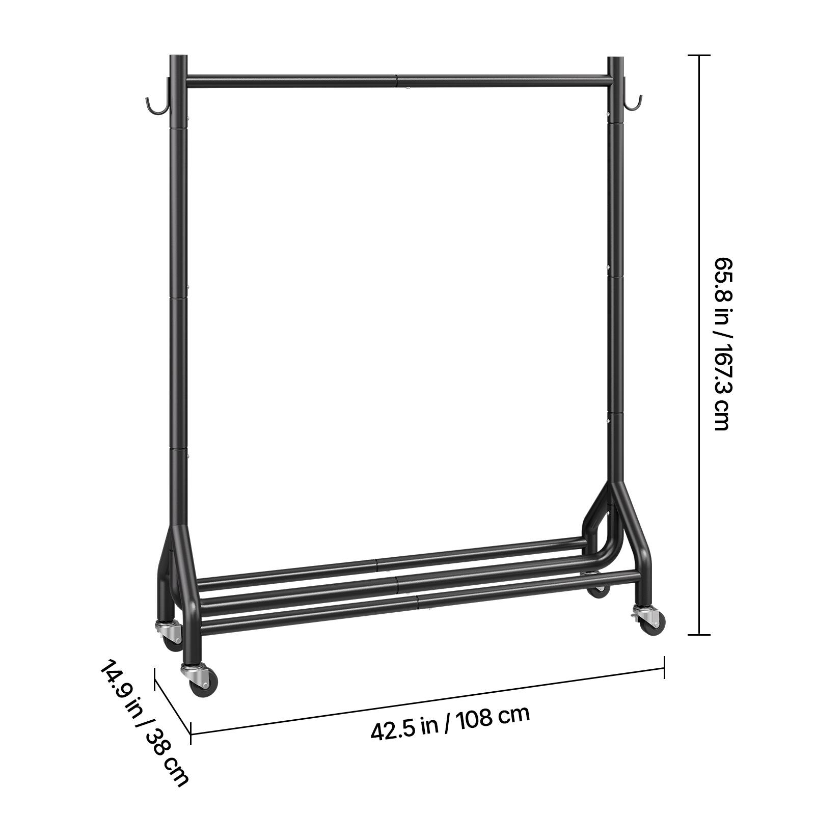 65.8 in / 167.3 cm  
14.9 in / 38 cm  
42.5 in / 108 cm