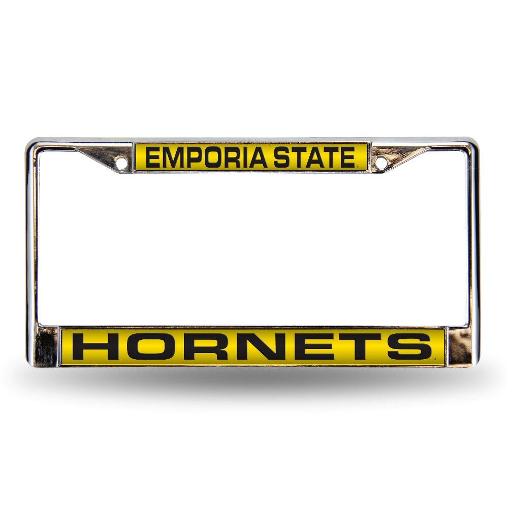 Emporia State Hornets Chrome Metal License Plate Frame Holder