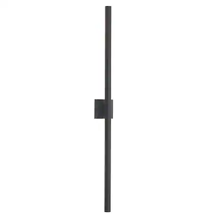 Front. Umeiluce - 50 inch Modern Aluminum LED outdoor Wall Light Waterproof Triac Dimming Cylinder Wall Sconces - Matte Black.