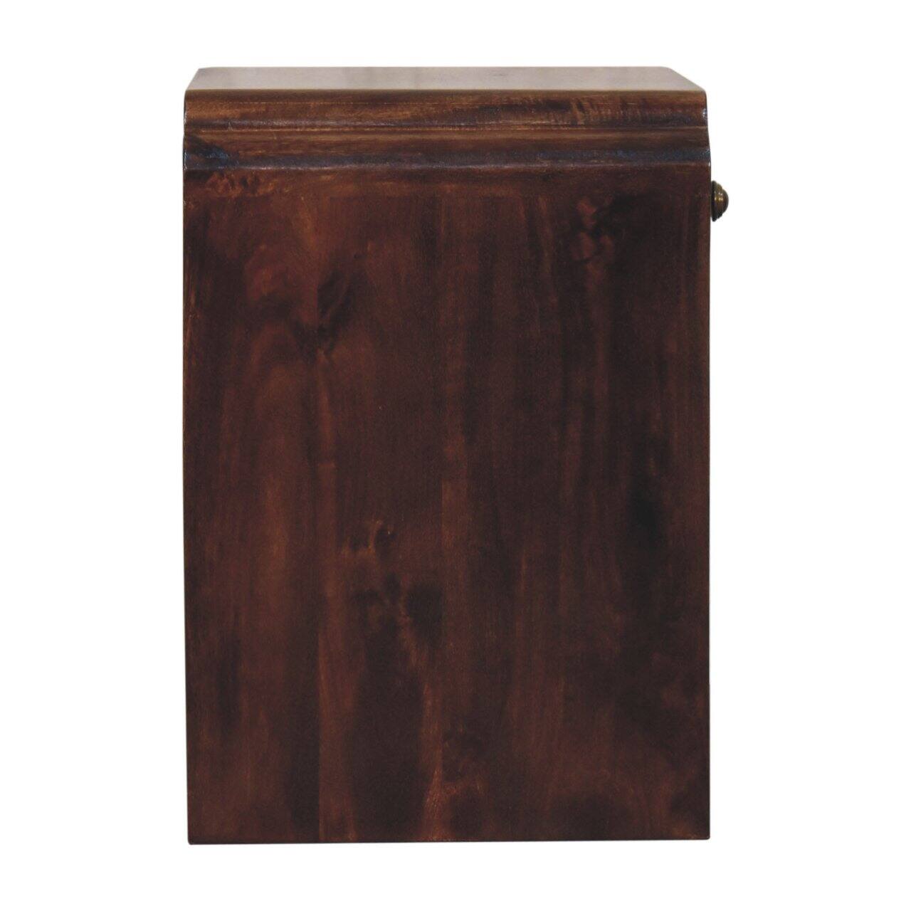 Alt View 5. Artisan Furniture - Artisan Furniture Solid Wood California Walnut Newton Bedside, 1 Drawer, 1 Open Slot, Dark Brown - Dark Brown.