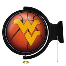 The Fan-Brand - West Virginia Mountaineers Basketball 21'' x 23'' Rotating Lighted Wall Sign - Multicolor