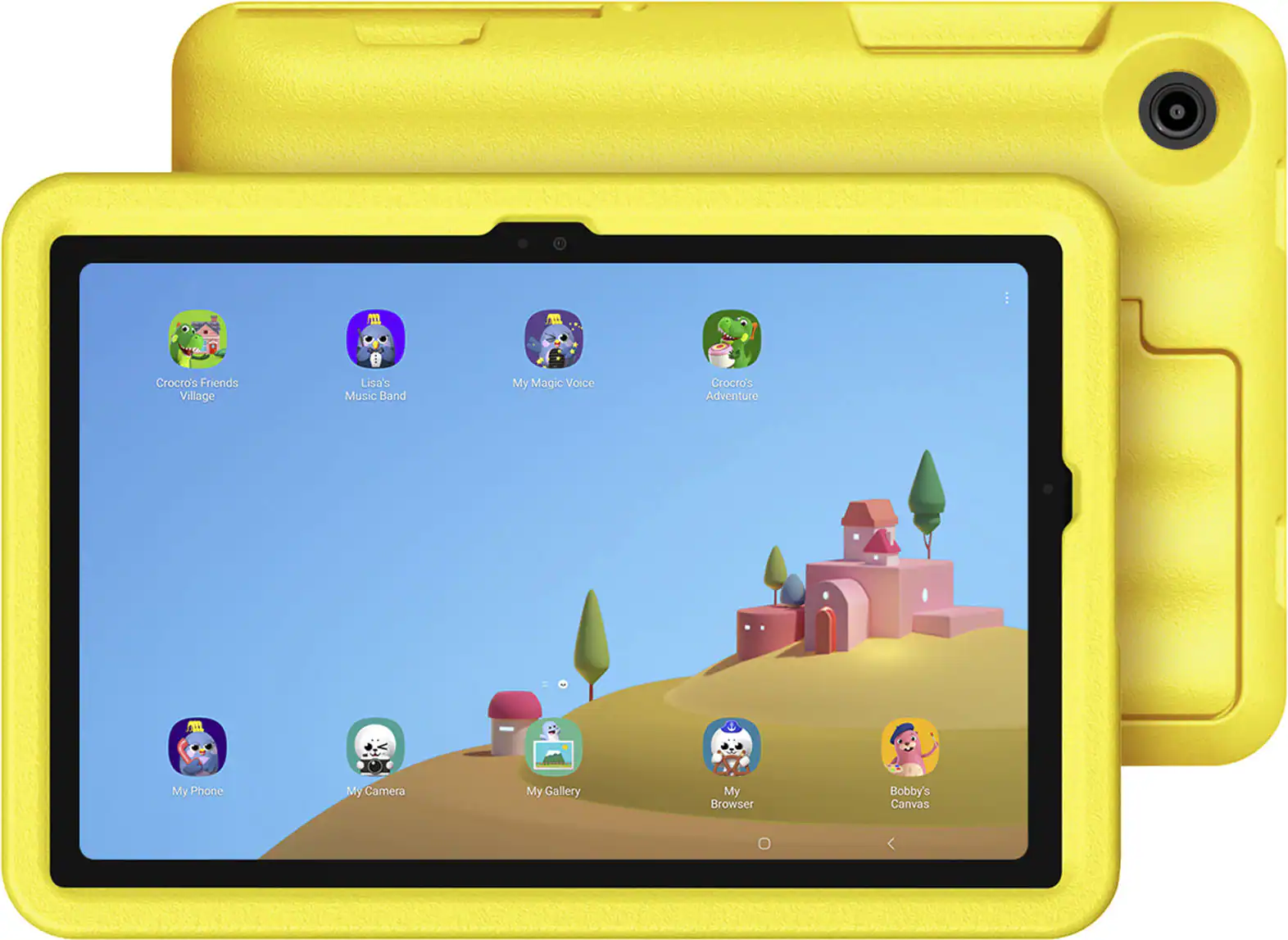 Samsung - Galaxy Tab A9+ Kids Edition 11" 64GB with Puffy Cover - Wi-Fi - Yellow