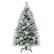 Alt View 19. Costway - 4.5 FT Pre-Lit Snow Flocked Christmas Tree Hinged Xmas Tree with 8 Modes 160 Lights - Green/White.