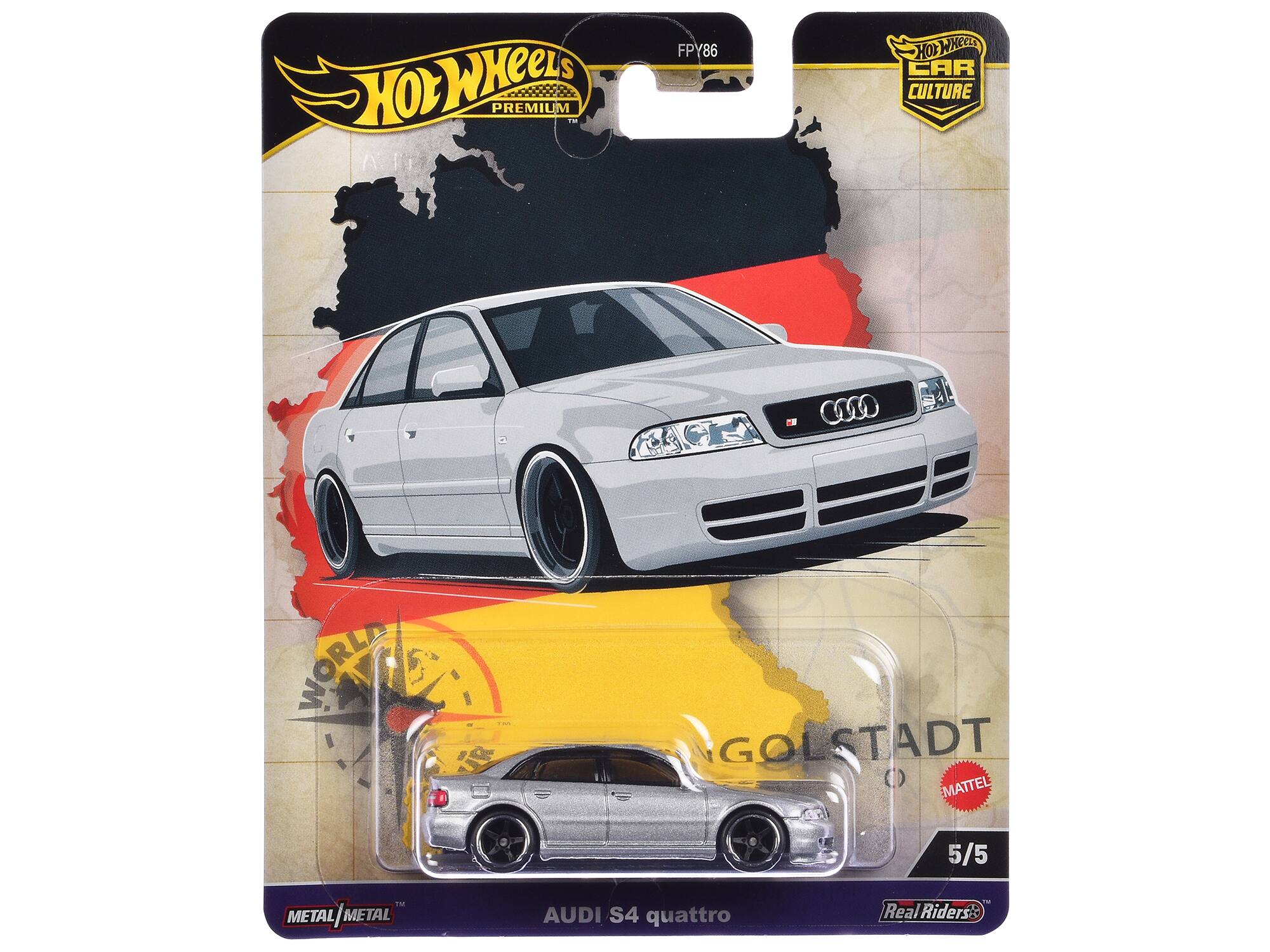 Hot Wheels Premium 1 R FPY86 Hot Wheels Car Culture World  
I Go Stadt O Mattel 5/5 TM Metal Metal/Metal  
Audi S4 quattro Real Riders