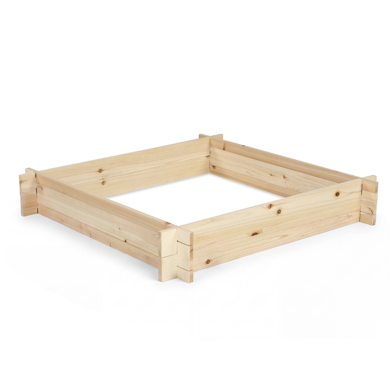 Alt View 9. Gymax - Gymax Wooden Raised Garden Bed Square Fir Wood Planter Box w/ Open-Ended Base - Yellow.