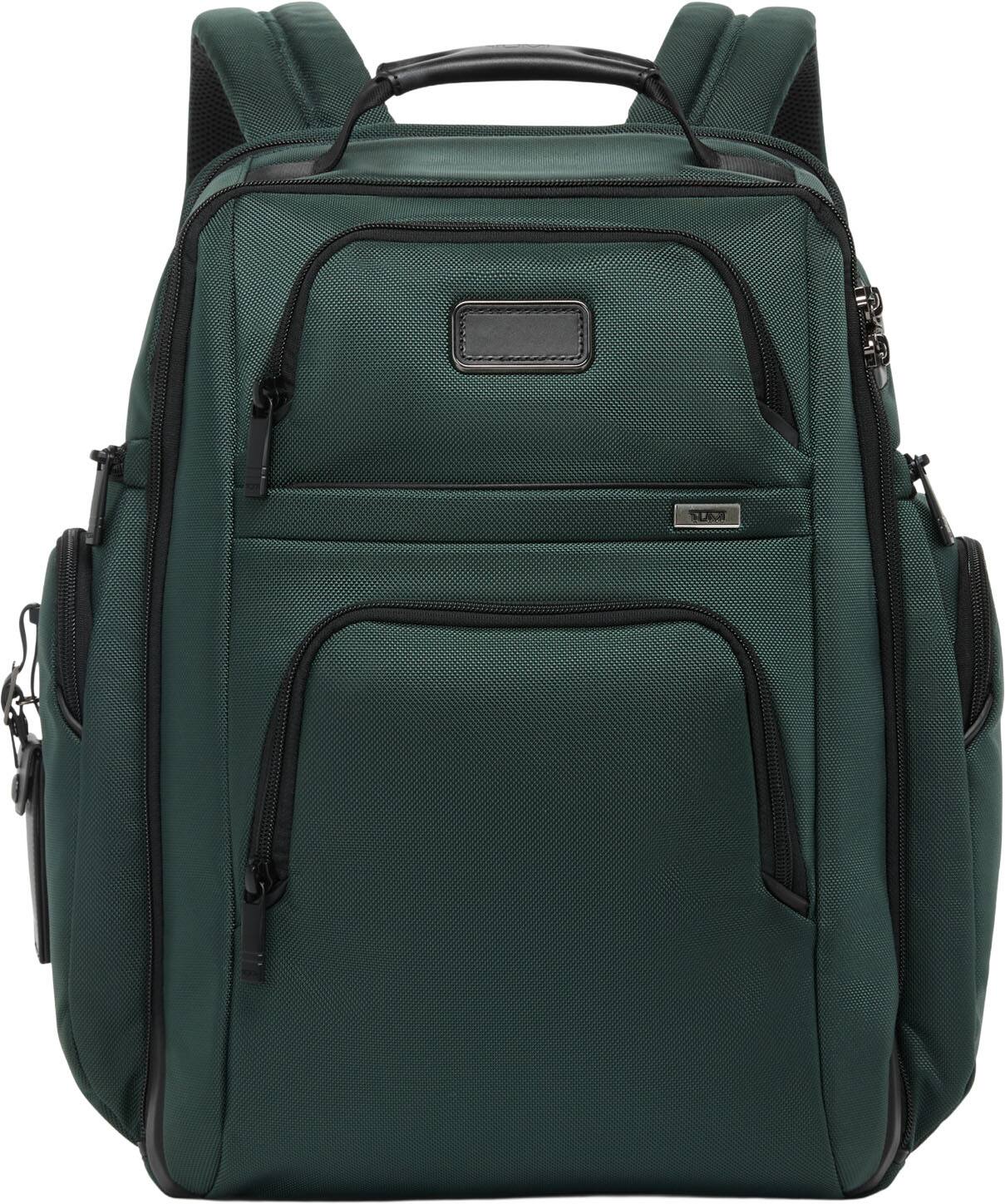Front. TUMI - Alpha Brief Backpack Fits Up to 15" Laptop - Deep Pine.