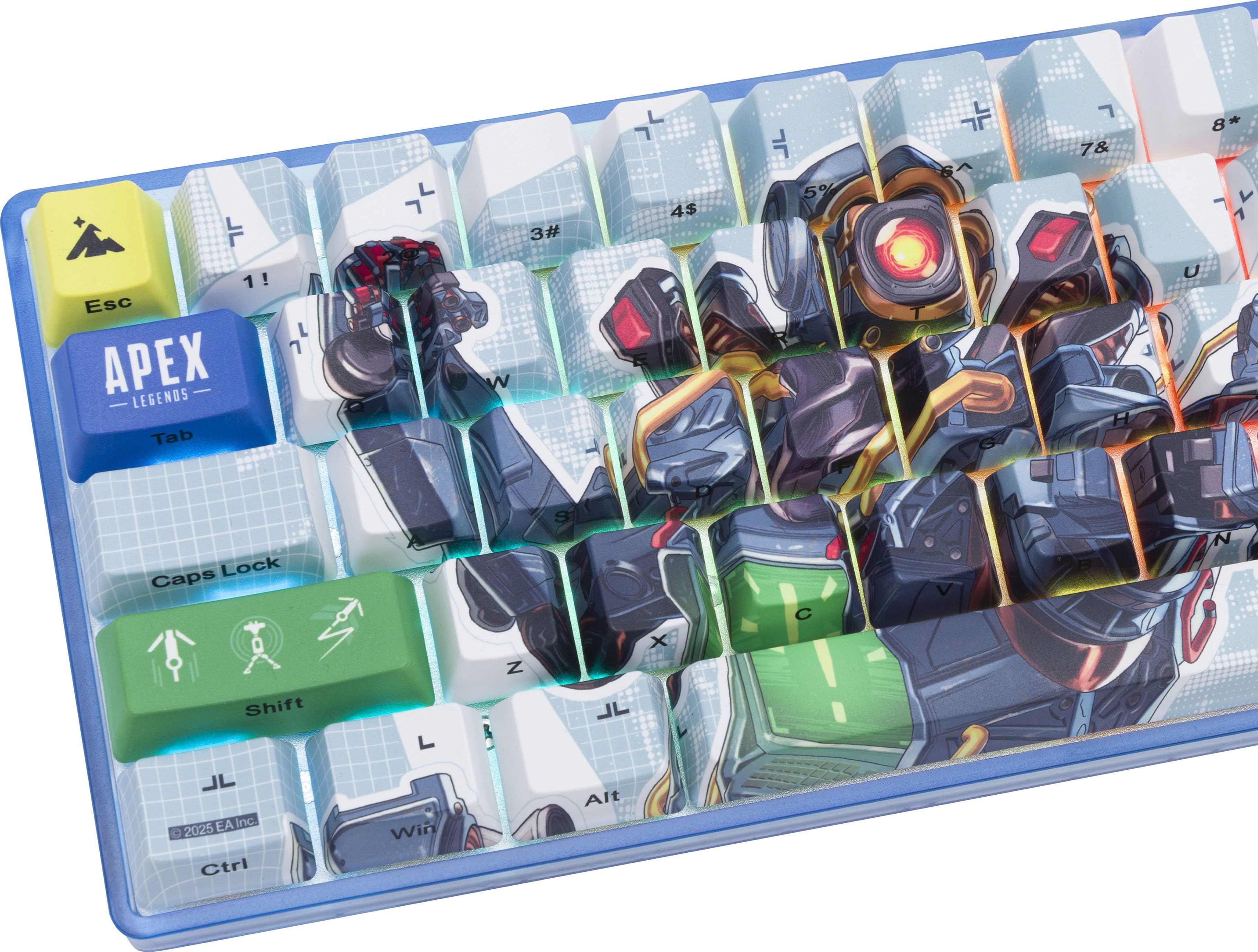 The text on the image is grouped as follows:
1. 3# 4$ 5% 6 6 7& 8 1 1! Esc E LEGENDS Tab W T H U Lock Caps S N Shift J L E A Inc. 2025 Ctrl Win Z X J Alt
The corrected text is:
1. 3# 4$ 5% 6 6 7& 8 1 1! Esc E LEGENDS Tab W T H U Lock Caps S N Shift J L E A Inc. 2025 Ctrl Win Z X J Alt