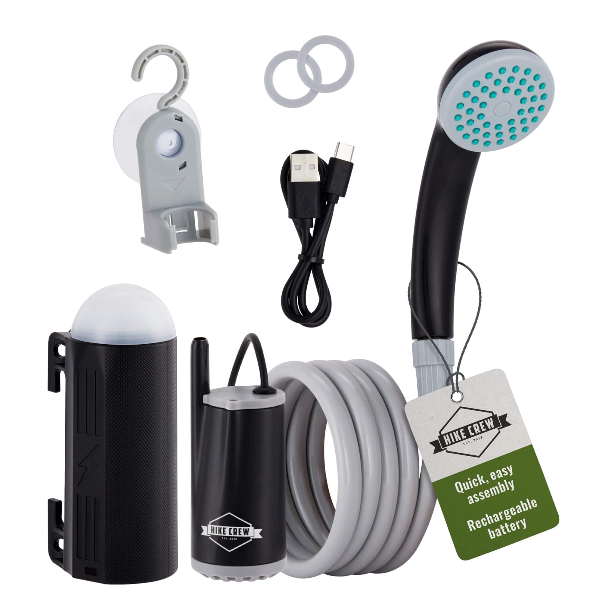 HIKE CREW - Quick, easy assembly Rechargeable battery